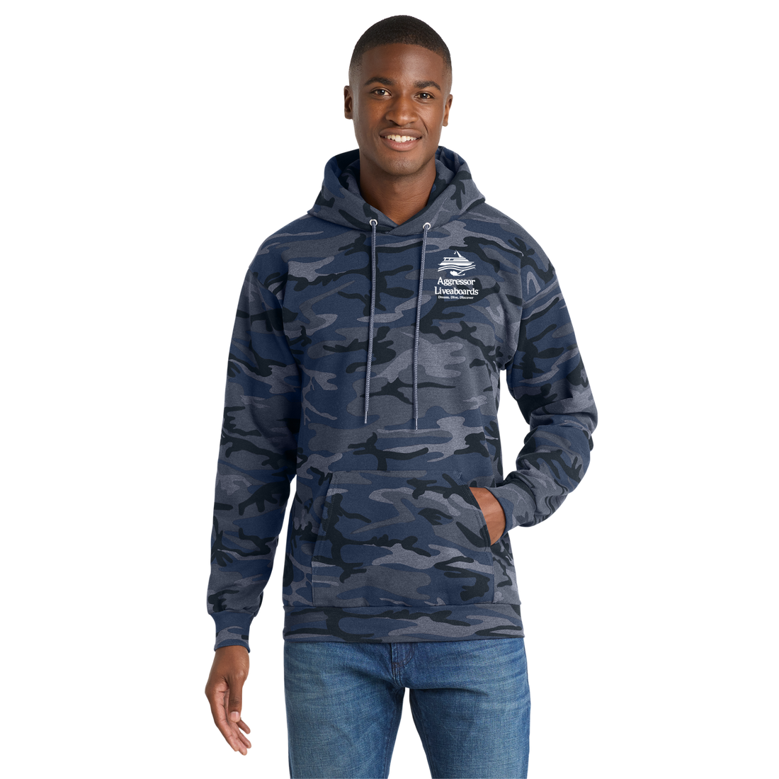 Port & Co® Core Fleece Camo Pullover Hooded Sweatshirt