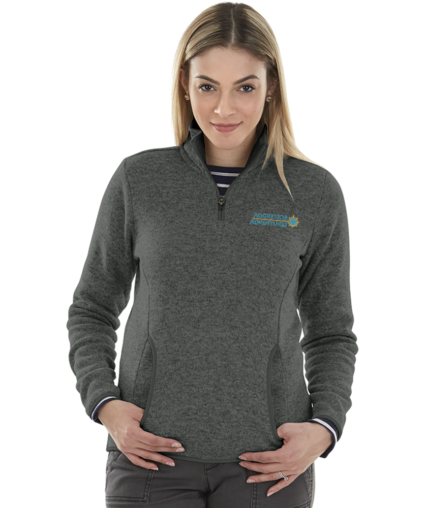 Charles River WOMEN'S HEATHERED FLEECE PULLOVER