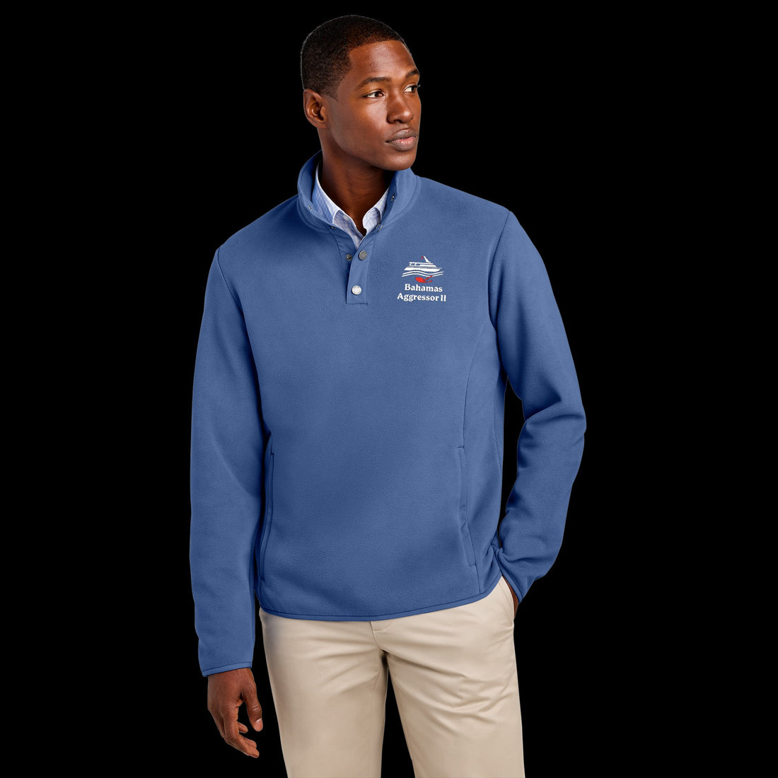 Brooks Brothers® Fleece 1/4-Snap Neck
