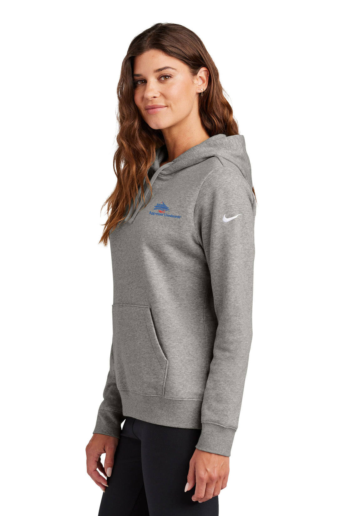 Nike Women's Club Fleece Sleeve Swoosh Pullover Hoodie