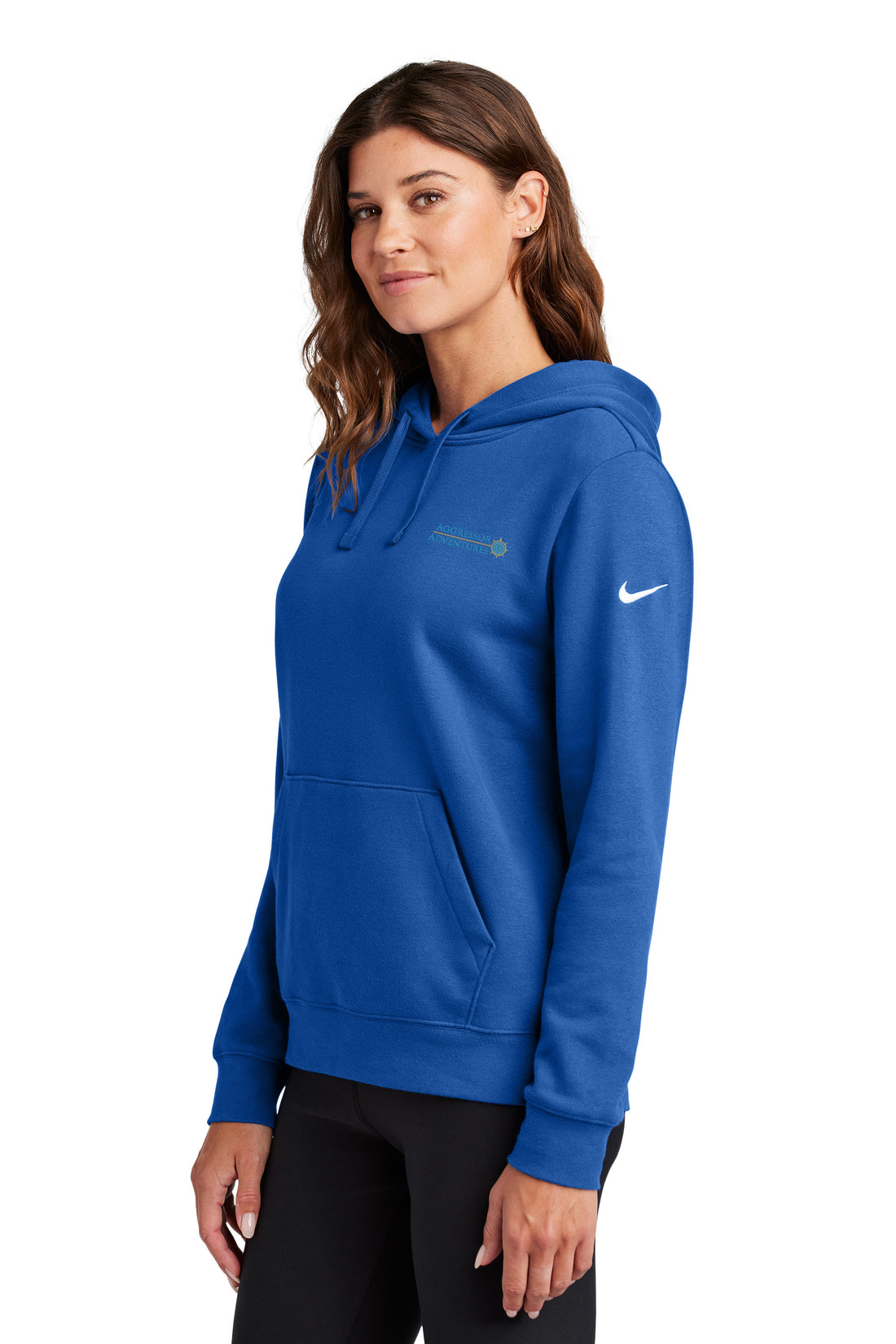 Nike Women's Club Fleece Sleeve Swoosh Pullover Hoodie