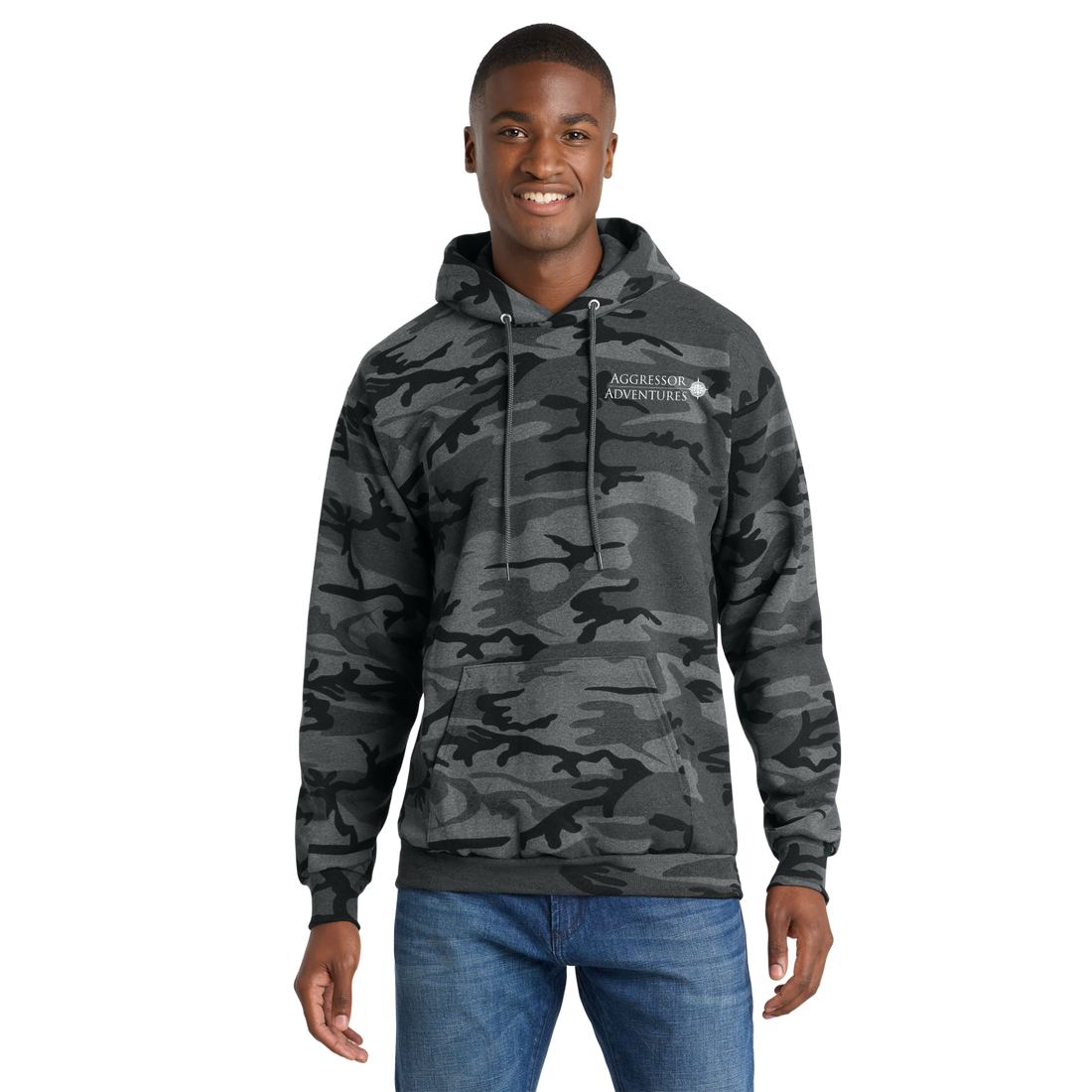 Port & Co® Core Fleece Camo Pullover Hooded Sweatshirt