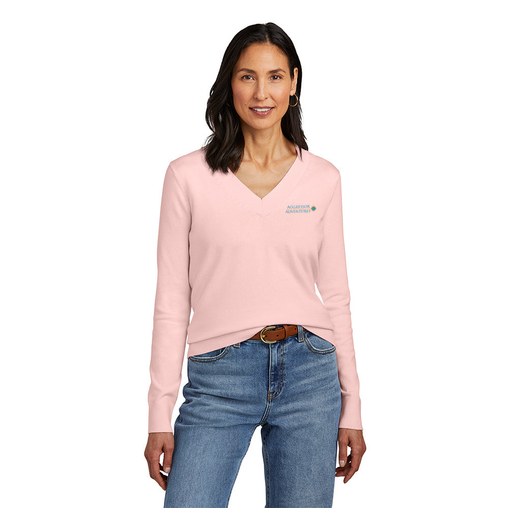 Brooks Brothers® Women’s Cotton Stretch V-Neck Sweater