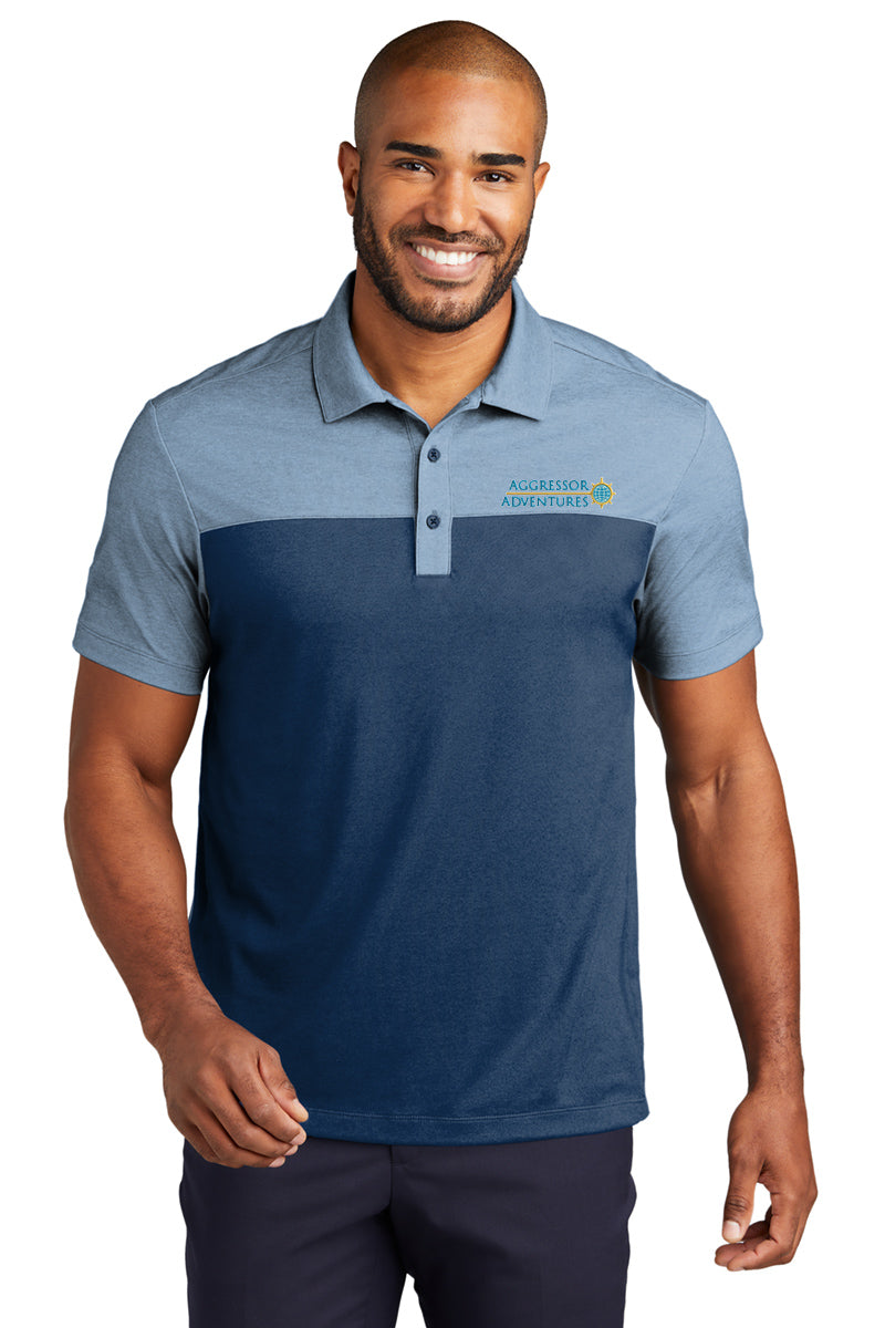 Authority® Fine Pique Blend Blocked Polo