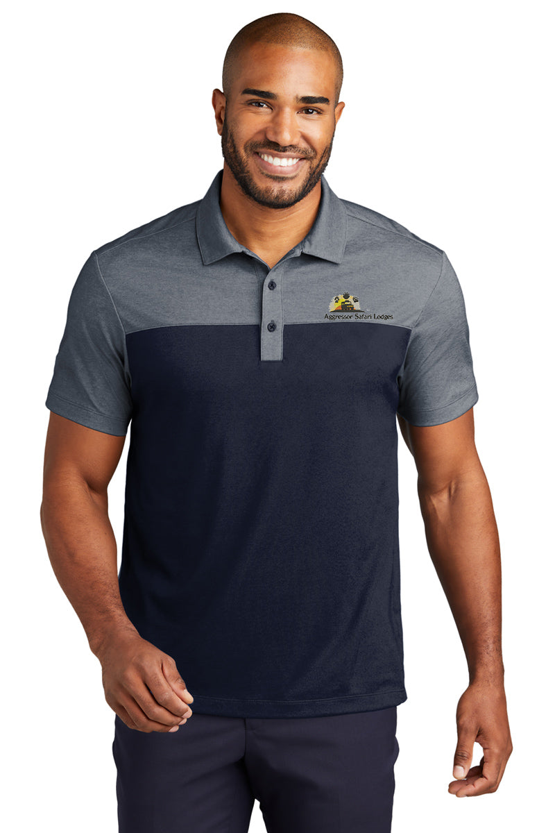 Authority® Fine Pique Blend Blocked Polo