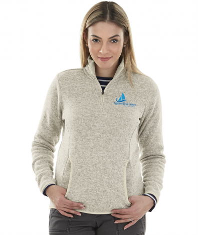 Charles River WOMEN'S HEATHERED FLEECE PULLOVER
