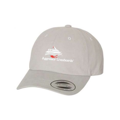 Peached Twill Cap-light grey-One Size
