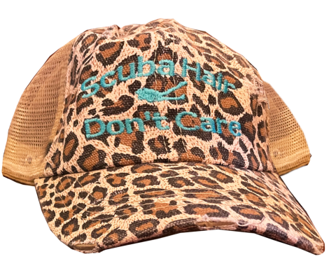 Women Scuba Hair Ponytail Hat-Leopard