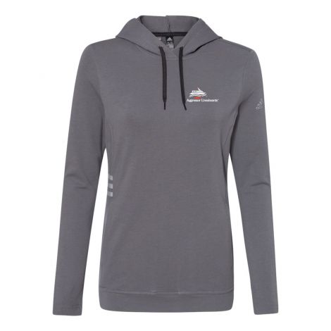 Adidas - Women's Lightweight Hooded Sweatshirt-grey five-Small