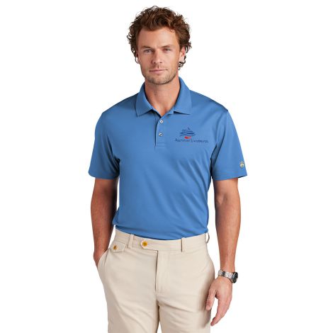 Brooks Brothers® Mesh Pique Performance Polo-Charter Blue-Small