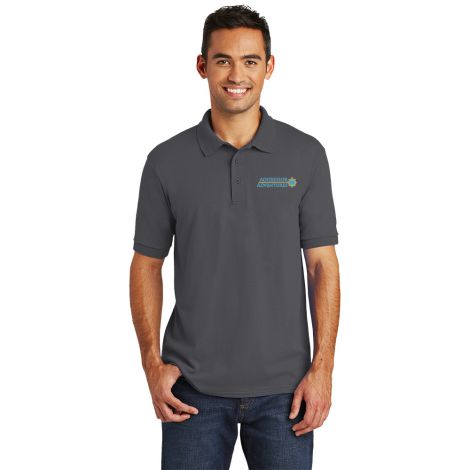 Port &amp;amp; Company® Core Blend Jersey Knit Polo-Charcoal-Small