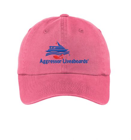  Ladies Garment Washed Cap-Pink -One Size