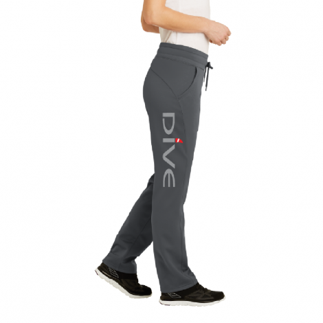 Ladies Sport-Wick® Fleece Pant-dark smoke grey-Small