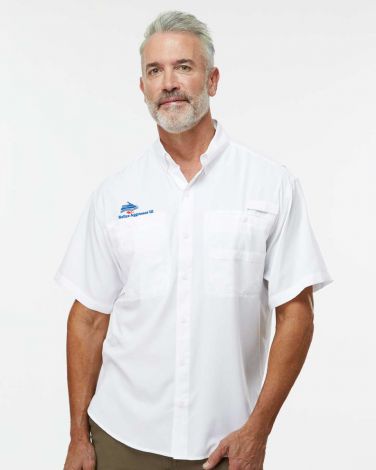 Paragon - Hatteras Performance Short Sleeve Fishing Shirt-white-Small